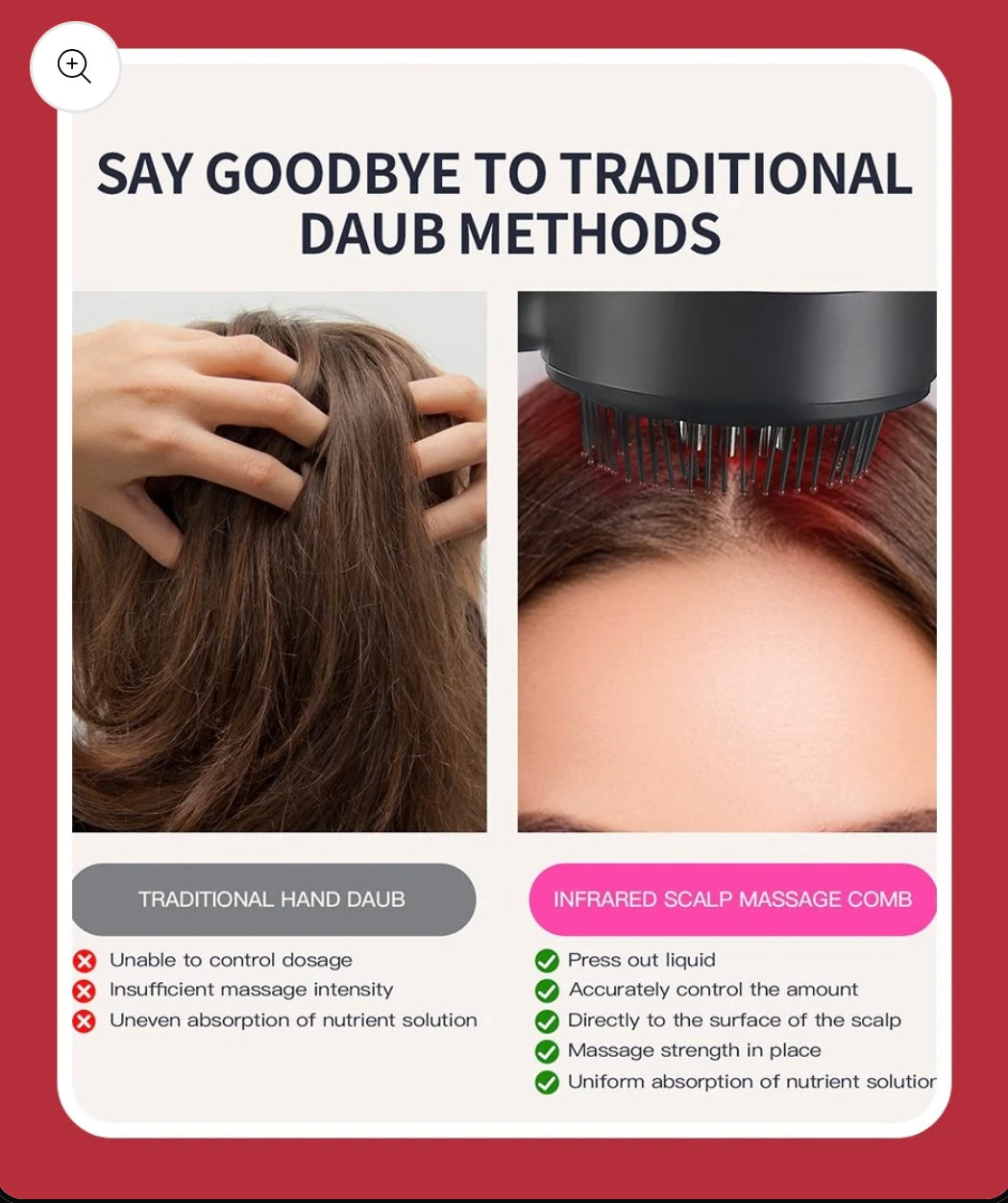 Hair Growth & Anti Loss Red Light Massage